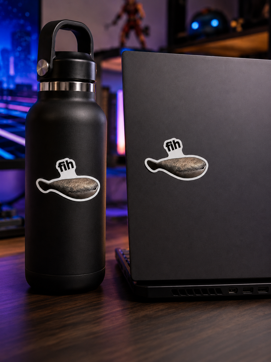 FIH Sacabambaspis Sticker | 2.5" Die-Cut Vinyl Prehistoric Fish Meme Decal | Laptop & Water Bottle Sticker