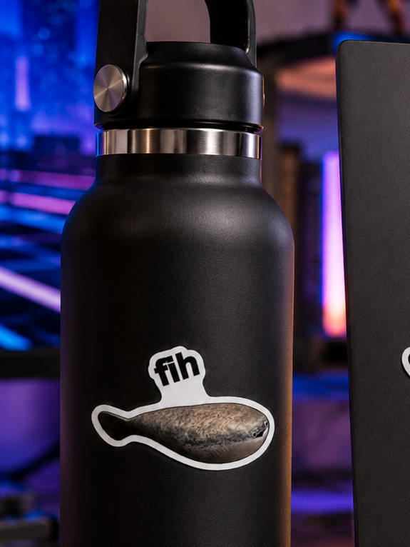 FIH Sacabambaspis Sticker | 2.5" Die-Cut Vinyl Prehistoric Fish Meme Decal | Laptop & Water Bottle Sticker