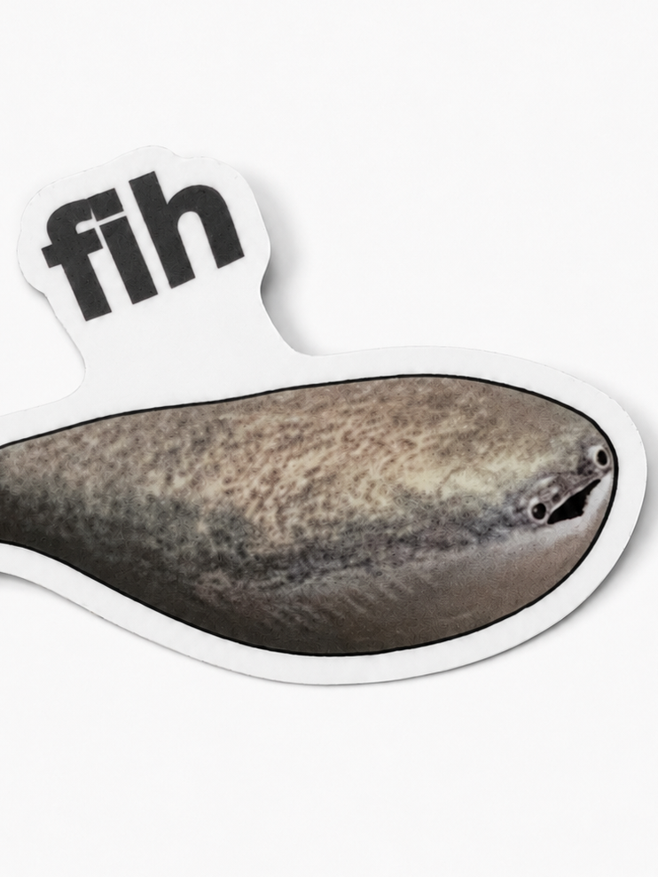 FIH Sacabambaspis Sticker | 2.5" Die-Cut Vinyl Prehistoric Fish Meme Decal | Laptop & Water Bottle Sticker