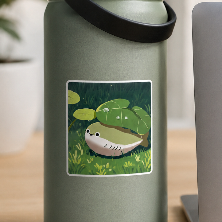 Mossy Sacabambaspis Sticker | 2.5" Die-Cut Vinyl Prehistoric Fish Meme Decal | Laptop & Water Bottle Sticker