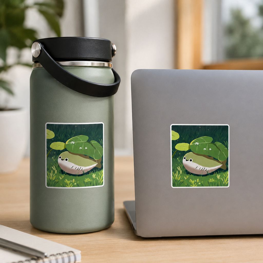 Mossy Sacabambaspis Sticker | 2.5" Die-Cut Vinyl Prehistoric Fish Meme Decal | Laptop & Water Bottle Sticker