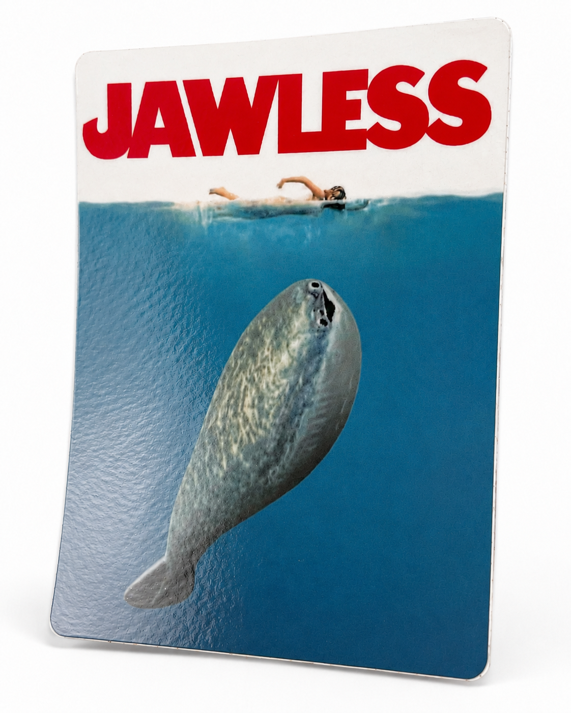 JAWS Sacabambaspis Sticker | 2.5" Die-Cut Vinyl Prehistoric Fish Meme Decal | Laptop & Water Bottle Sticker