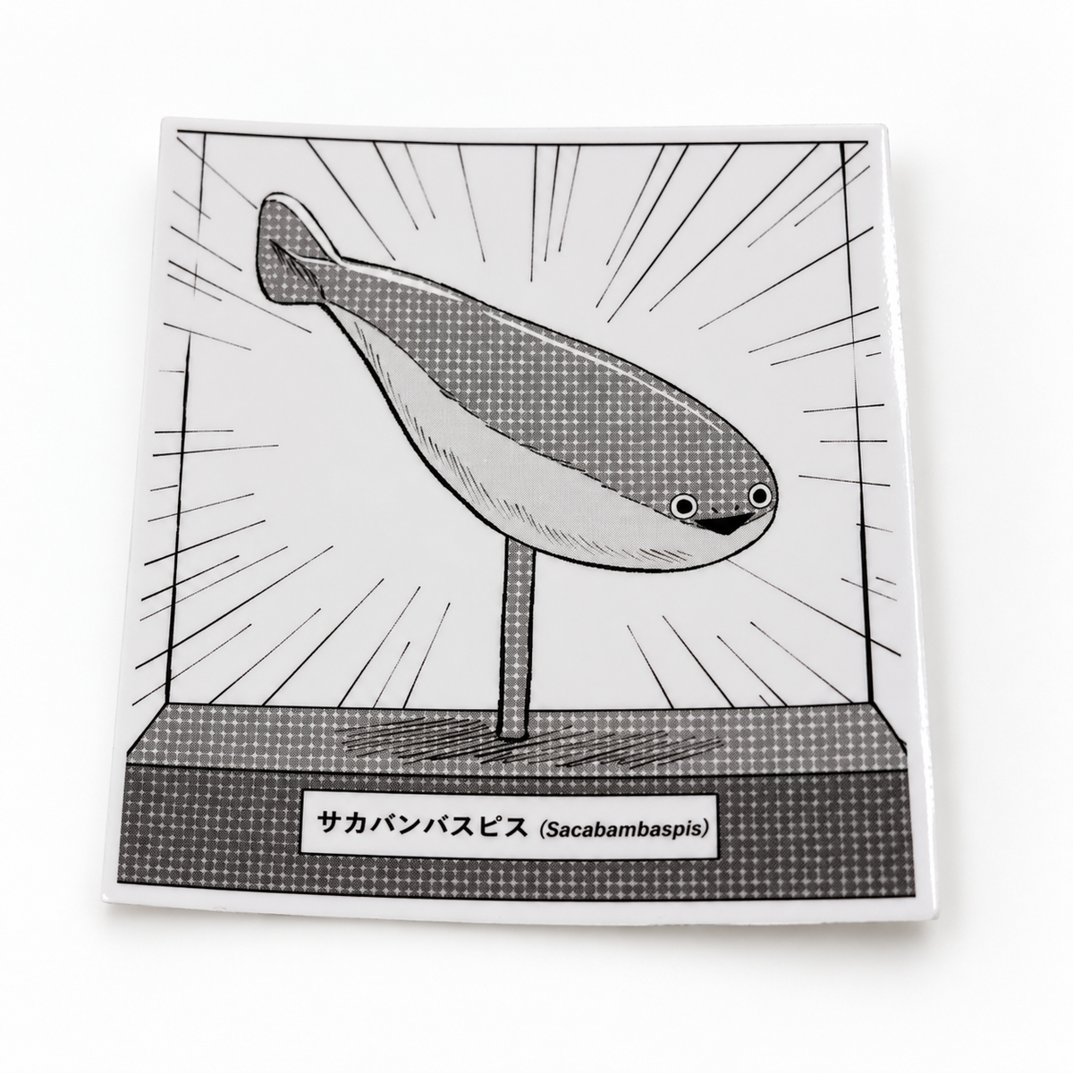 Museum Sacabambaspis Sticker | 2.5" Die-Cut Vinyl Prehistoric Fish Meme Decal | Laptop & Water Bottle Sticker