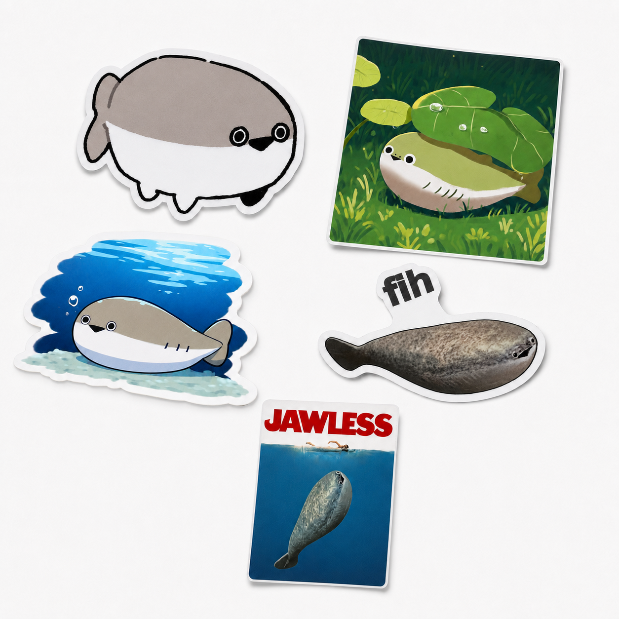 Sacabambaspis Sticker Bundle | 2.5" Die-Cut Vinyl Prehistoric Fish Meme Decal | Laptop & Water Bottle Sticker (Copy)