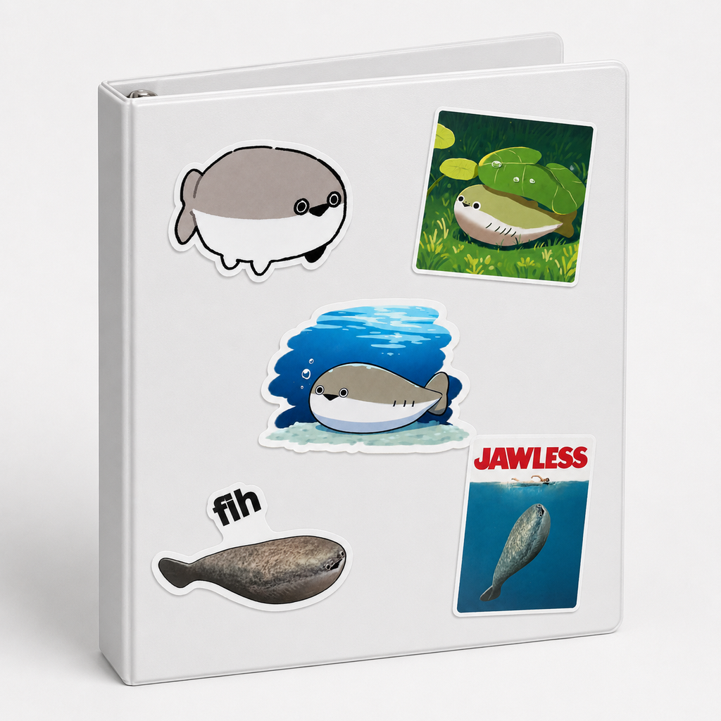 Sacabambaspis Sticker Bundle | 2.5" Die-Cut Vinyl Prehistoric Fish Meme Decal | Laptop & Water Bottle Sticker (Copy)